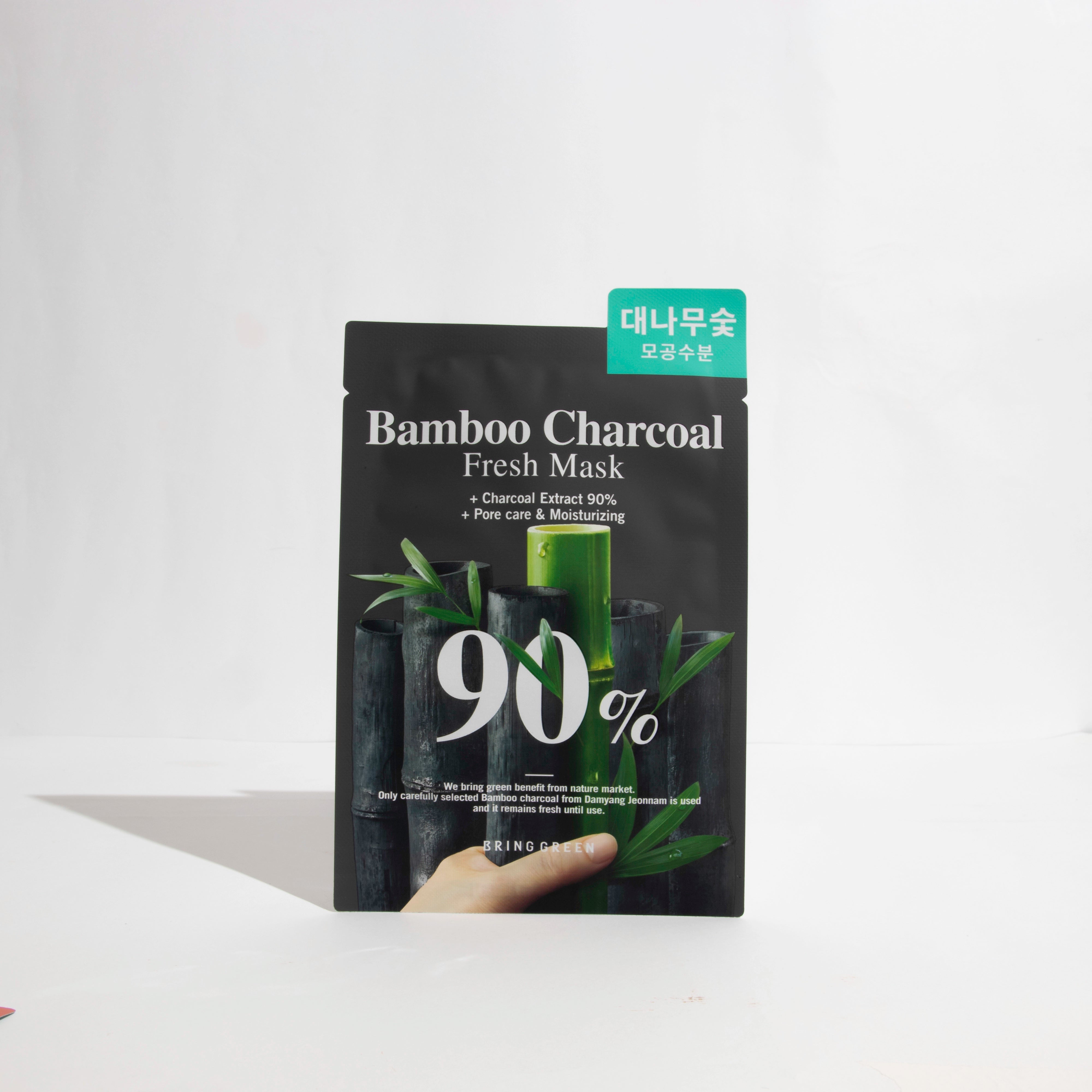 Máscara Facial Bamboo Charcoal 90% Bring Green
