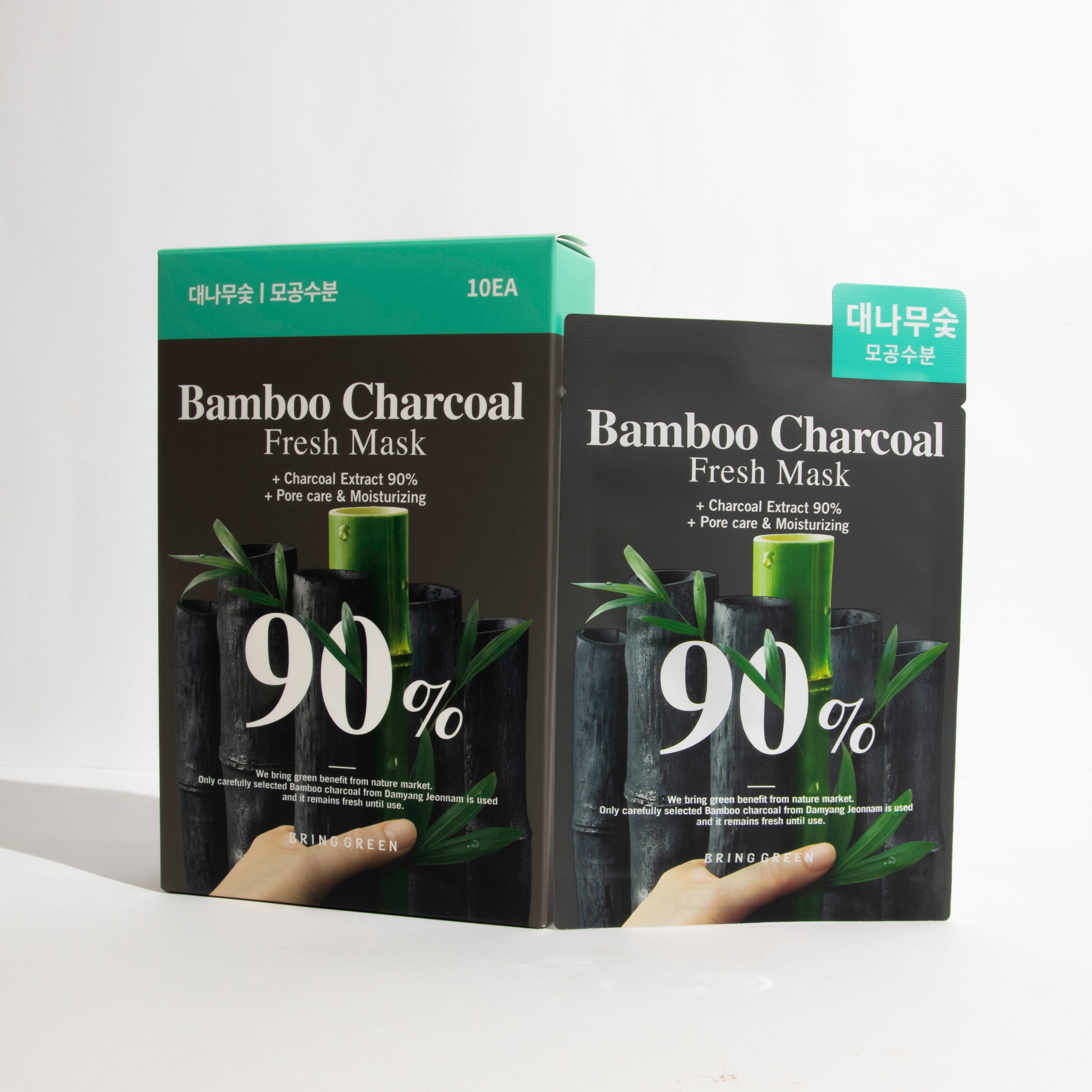 Máscara Facial Bamboo Charcoal 90% Bring Green